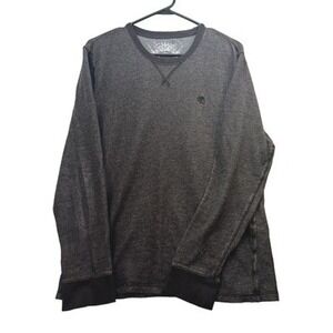 Express Mens XL Long Sleeve Thermal Shirt Charcoal Gray Grunge Indie Sleaze Goth